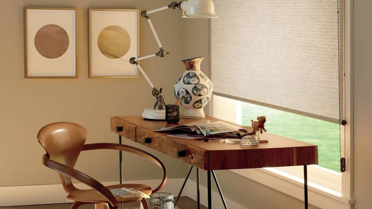 Window Coverings For Your Home Office, Hunter Douglas Roller Shades near Staten Island, New York (NY)